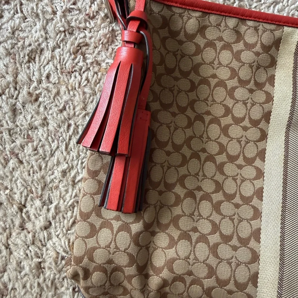Coach Legacy Signature Stripe Bag